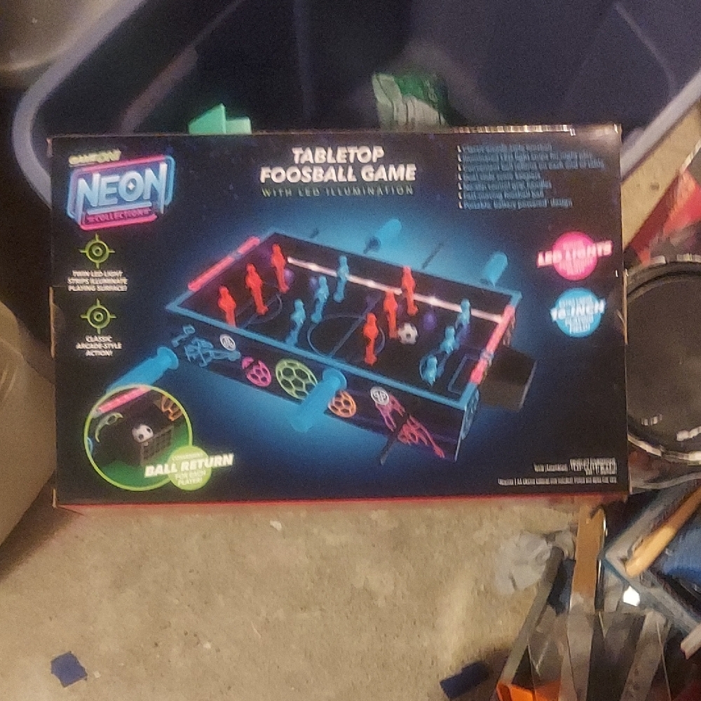 Tabletop Foosball Game with LED Lights